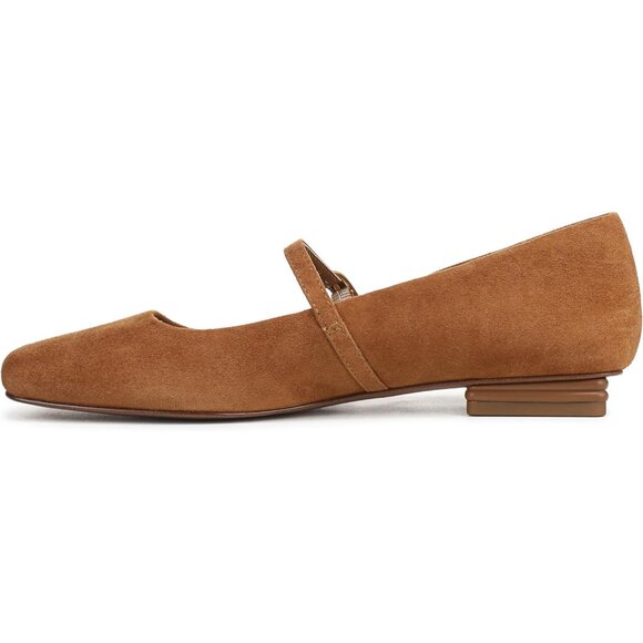 Franco Sarto Womens Saddle Tan Suede Faux Leather Tinsley Mary Jane Ballet Flats - Picture 9 of 9